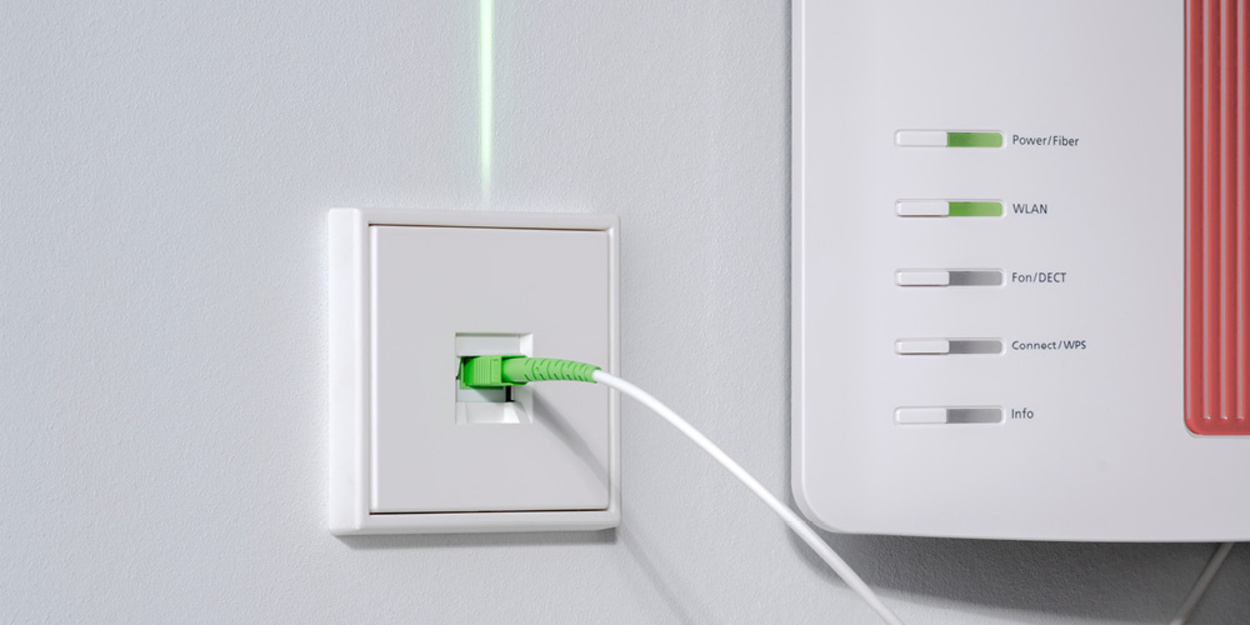 Die neuen Glasfaser-Anschlussdosen bei Werner Centner e.K. in Hanau